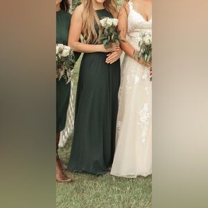 Lulus Medium Dark Green Bridesmaid Dress